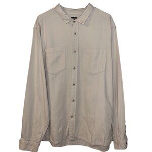 BDG Urban Outfitters Beige Button-Up Shirt –‎ XL Relaxed Fit Workwear Style
